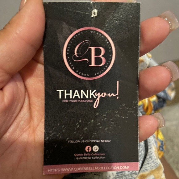 Two piece denim and chain print set - Picture 4 of 5